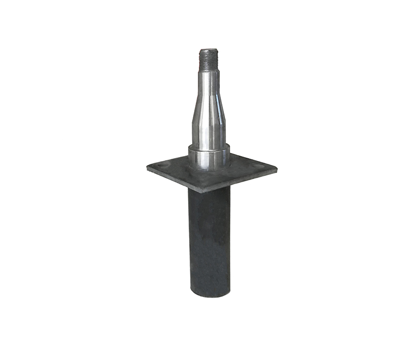 Trailer Stub Axle Spindle with 4-Hole Brake Flange